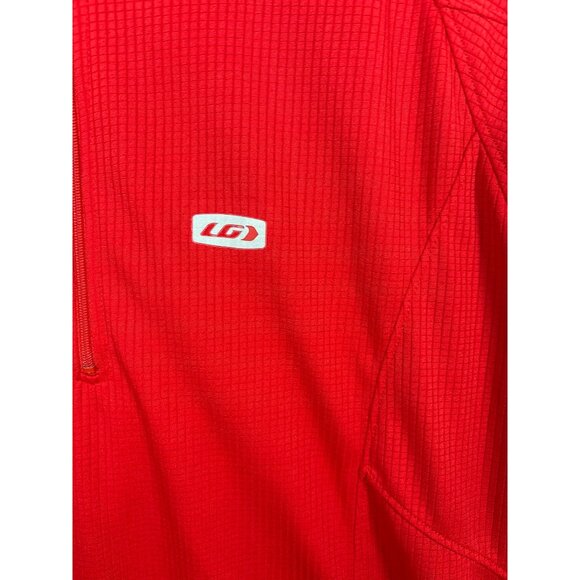 LG Edge 2 Red Jersey L/G 100% Polyester Half-Zip Long Sleeve Cycling Top - Picture 3 of 13